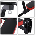 BLUKIDS Multifunctional Wall Mounted Pull Up Bar/Chin Up bar,Dip Station for Indoor Home Gym Workout,Power Tower Set Training Equipment Fitness Dip Stand Supports to 265 Lbs