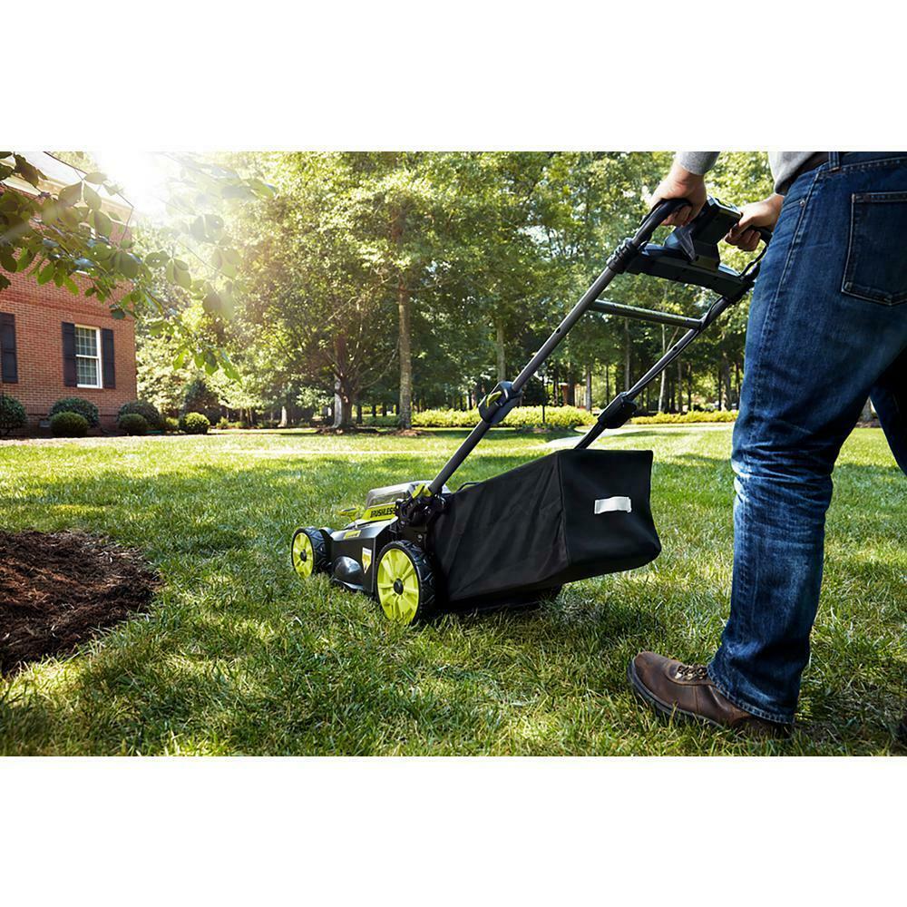RYOBI Cordless Lawn Mower Walk Behind 40-Volt Brushless Battery Charger