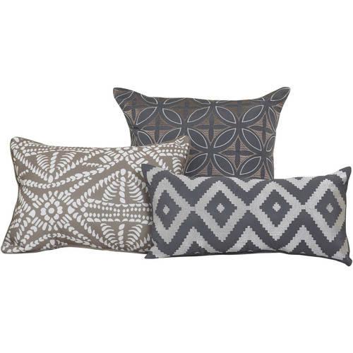 Nanshing Farren 7-Piece Damask Microfiber Bedding Comforter Set with Bonus Pillows, Taupe, Queen