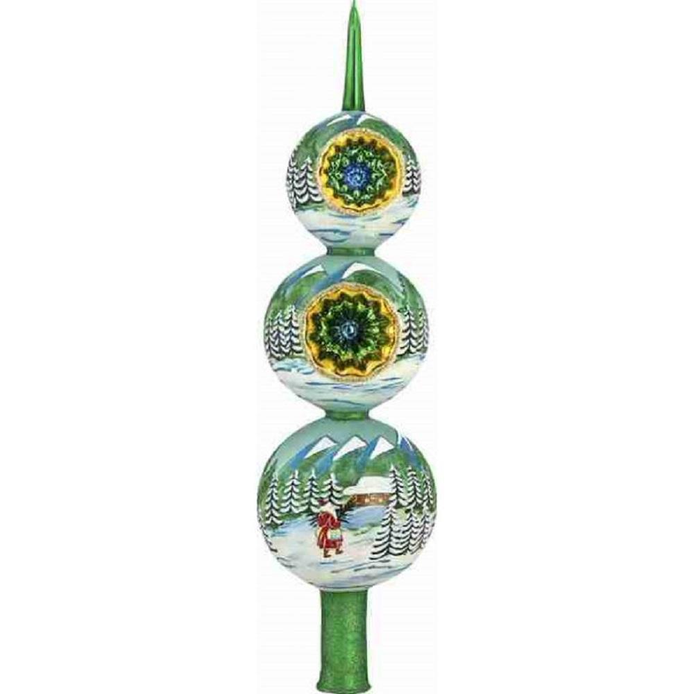 Carpathian Mountains Finial Polish Glass Christmas Tree Topper
