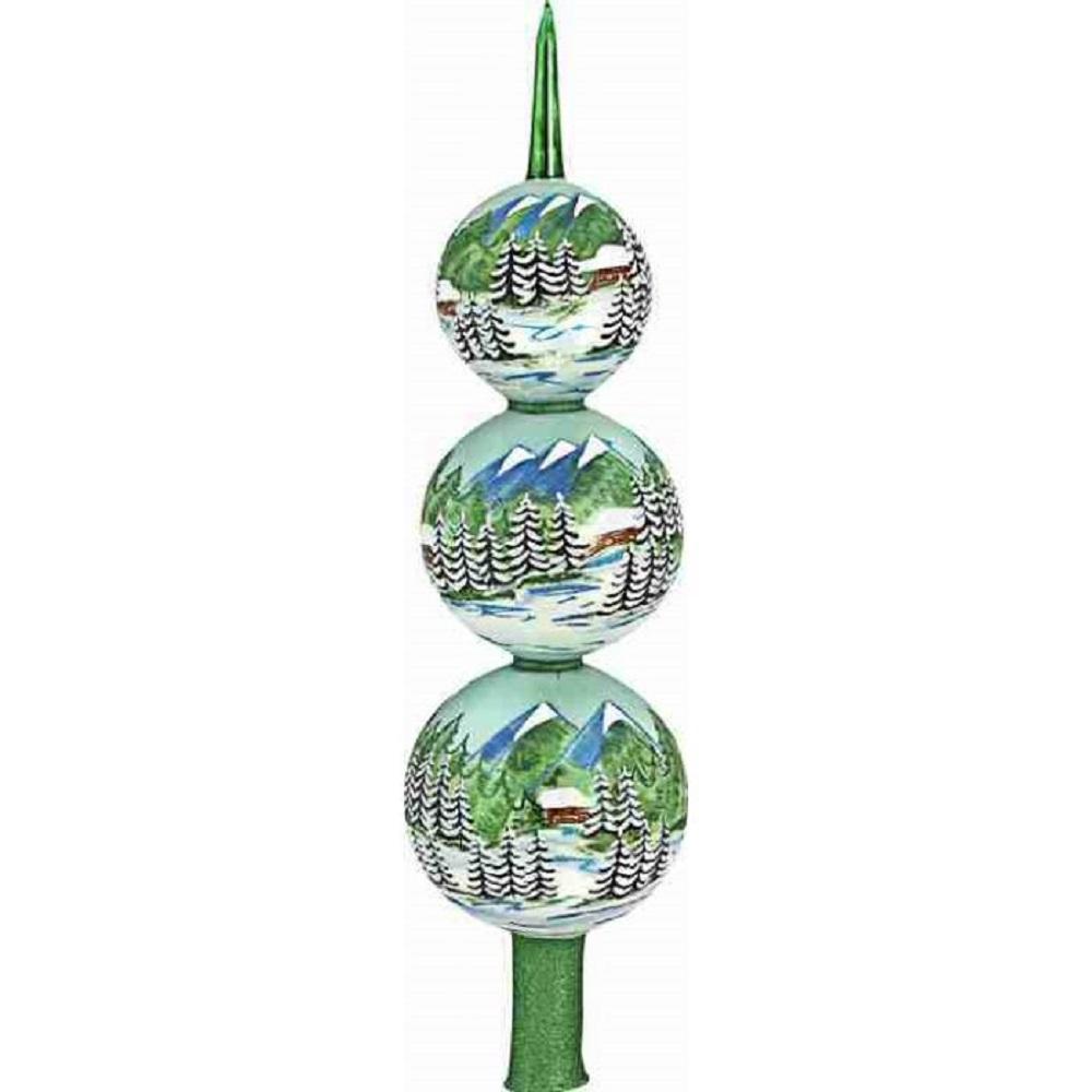 Carpathian Mountains Finial Polish Glass Christmas Tree Topper