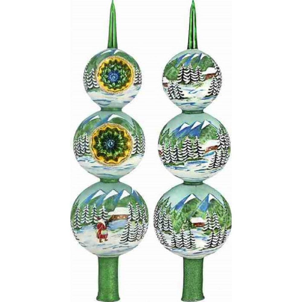 Carpathian Mountains Finial Polish Glass Christmas Tree Topper
