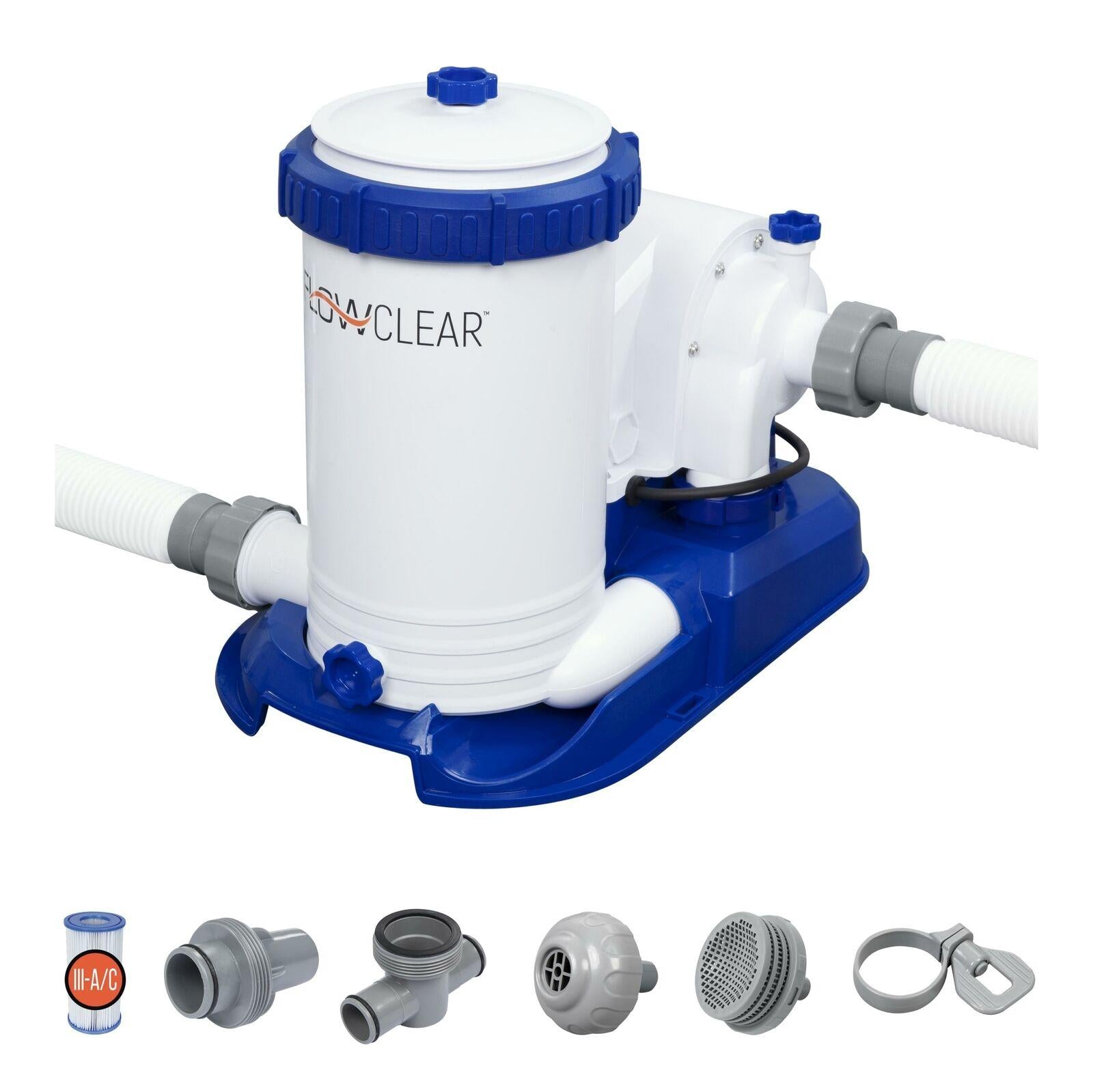 bestway 1000 gph/1500 gph/2500 gph filter pump for above ground swimming pools