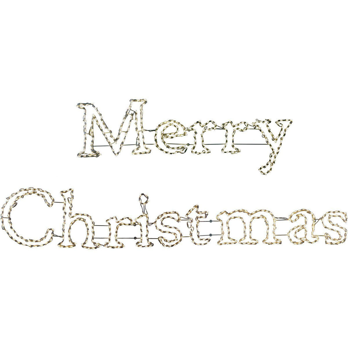Fraser Hill Farm Christmas Giant Outdoor LED Lights, 2-Piece Merry Christmas Sign in Warm White