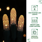 Fraser Hill Farm Christmas Giant Outdoor LED Lights, 2-Piece Merry Christmas Sign in Warm White