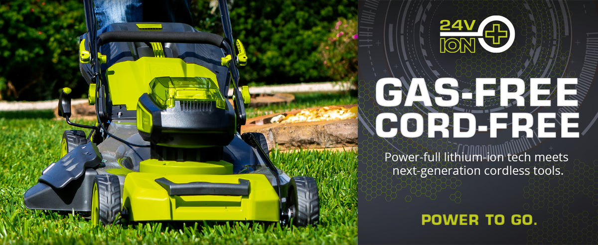 24V-CRLM15-CT 24-Volt IONMAX Cordless Push Reel Mower w/Rear Collection Bag, Tool Only (Battery + Charger Not Included)