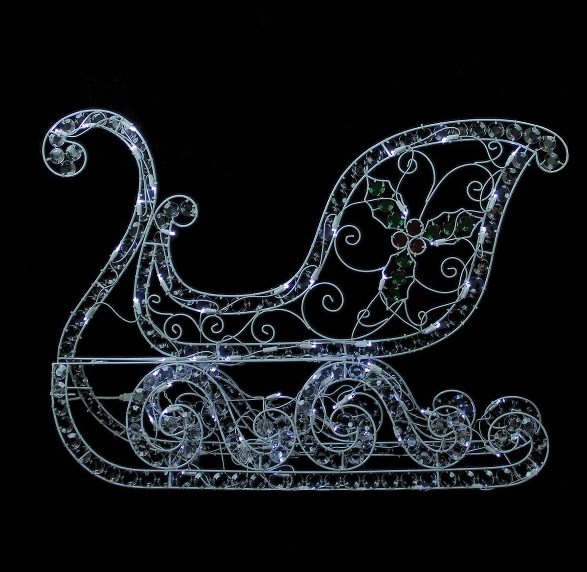 40" Clear LED Lighted Christmas Sleigh Outdoor Decor