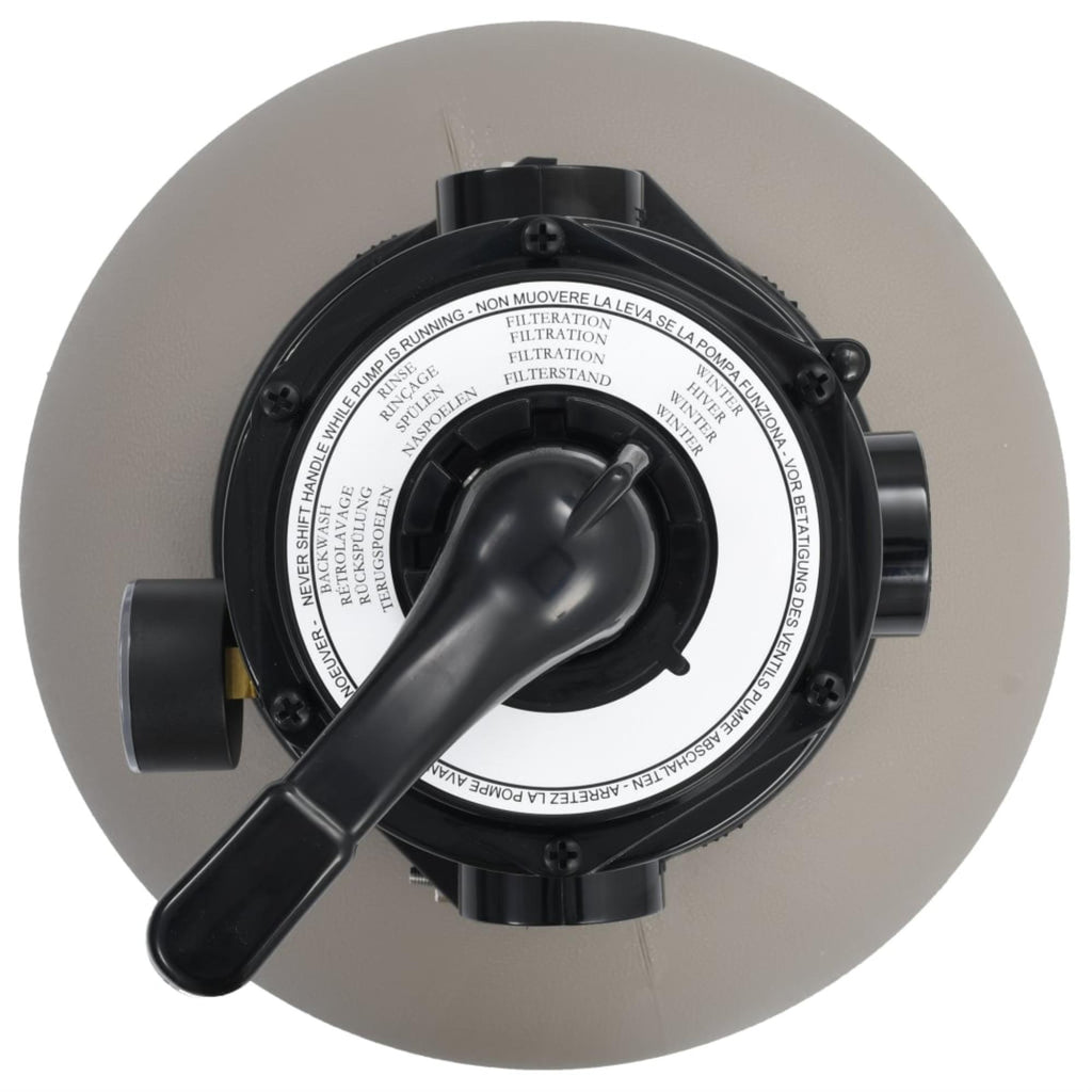 vidaXL Pool Sand Filter with 4 Position Valve Gray 1.4"