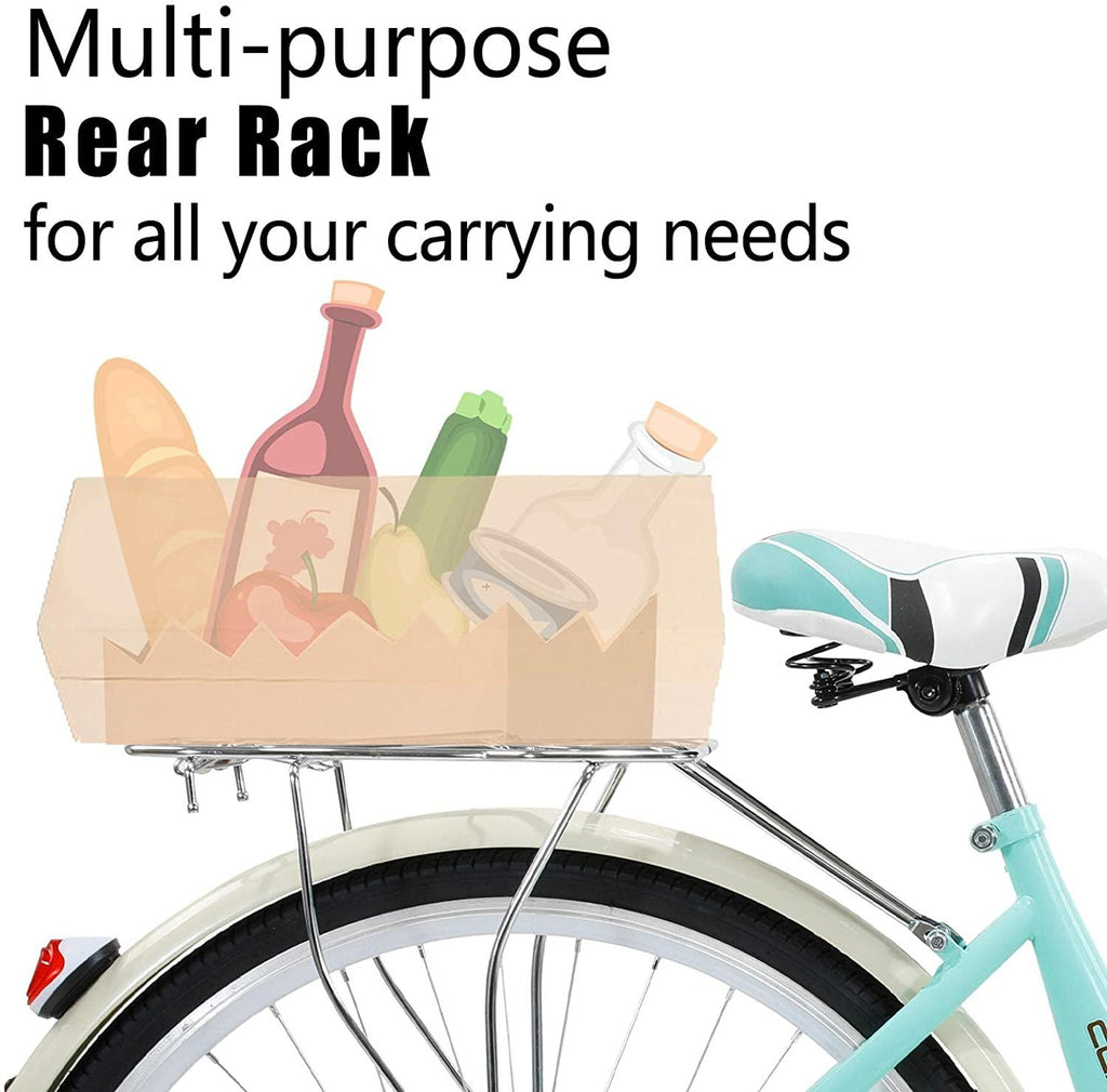 Complete Cruiser Bikes,Womens Comfort Bicycle Beach Cruiser Bicycle,Single Speed Bicycle for Women,Comfortable Commuter Bicycle,26" Classic Bikes for Women