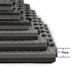 Xspec 1" Extra Thick Reversible EVA Foam Gym Mats 12 pcs 48 Sq Ft, Black &amp; Grey