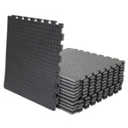 Xspec 1" Extra Thick Reversible EVA Foam Gym Mats 12 pcs 48 Sq Ft, Black &amp; Grey