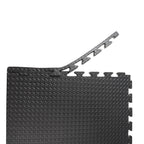 Xspec 1" Extra Thick Reversible EVA Foam Gym Mats 12 pcs 48 Sq Ft, Black &amp; Grey