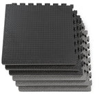 Xspec 1" Extra Thick Reversible EVA Foam Gym Mats 12 pcs 48 Sq Ft, Black &amp; Grey