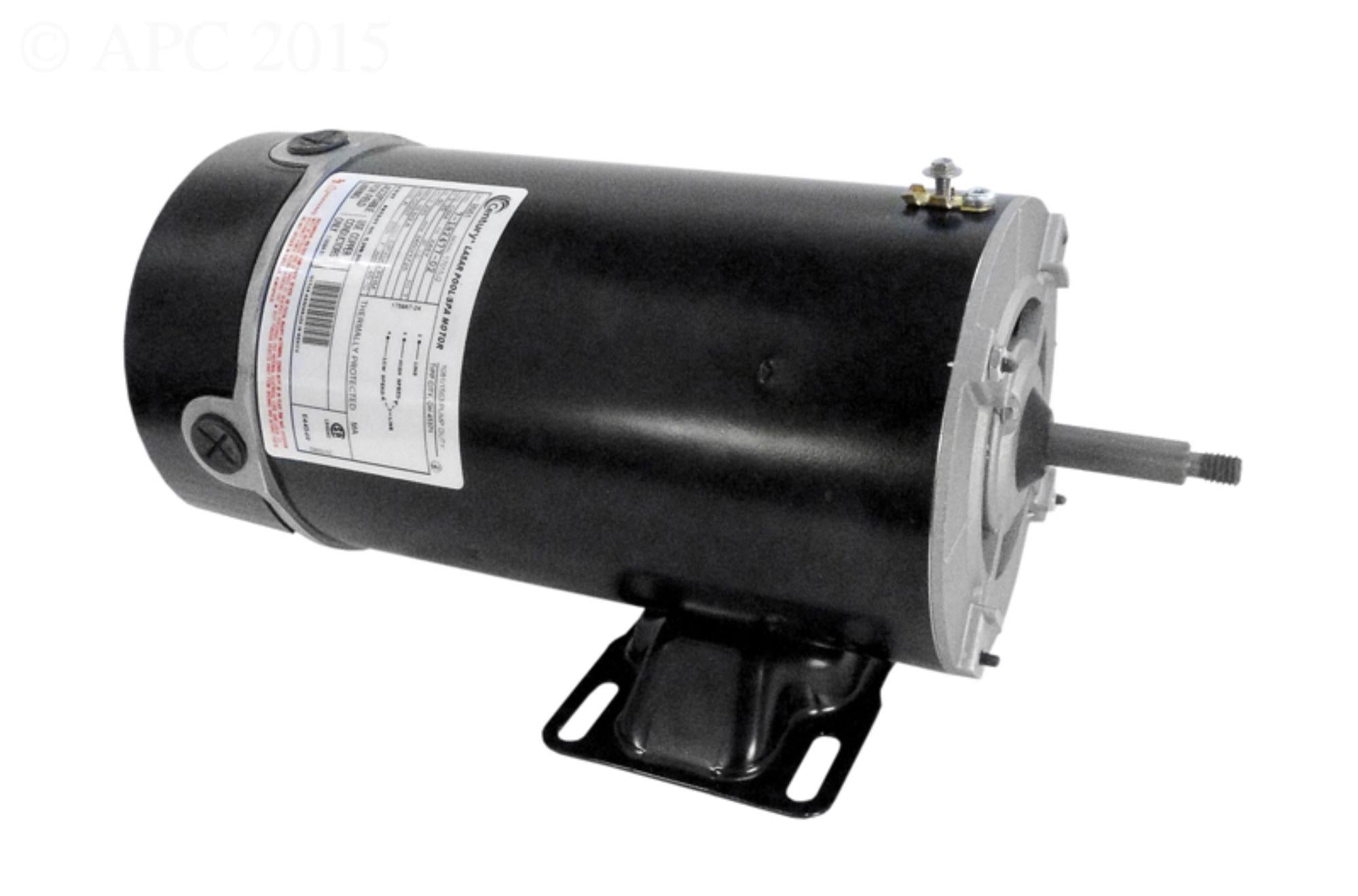 2 hp black dual speed round flange pool motor