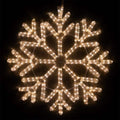24 in. 380-Light LED Warm White 40 Point Hanging Snowflake Decor