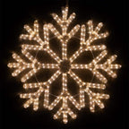 24 in. 380-Light LED Warm White 40 Point Hanging Snowflake Decor