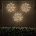 24 in. 380-Light LED Warm White 40 Point Hanging Snowflake Decor