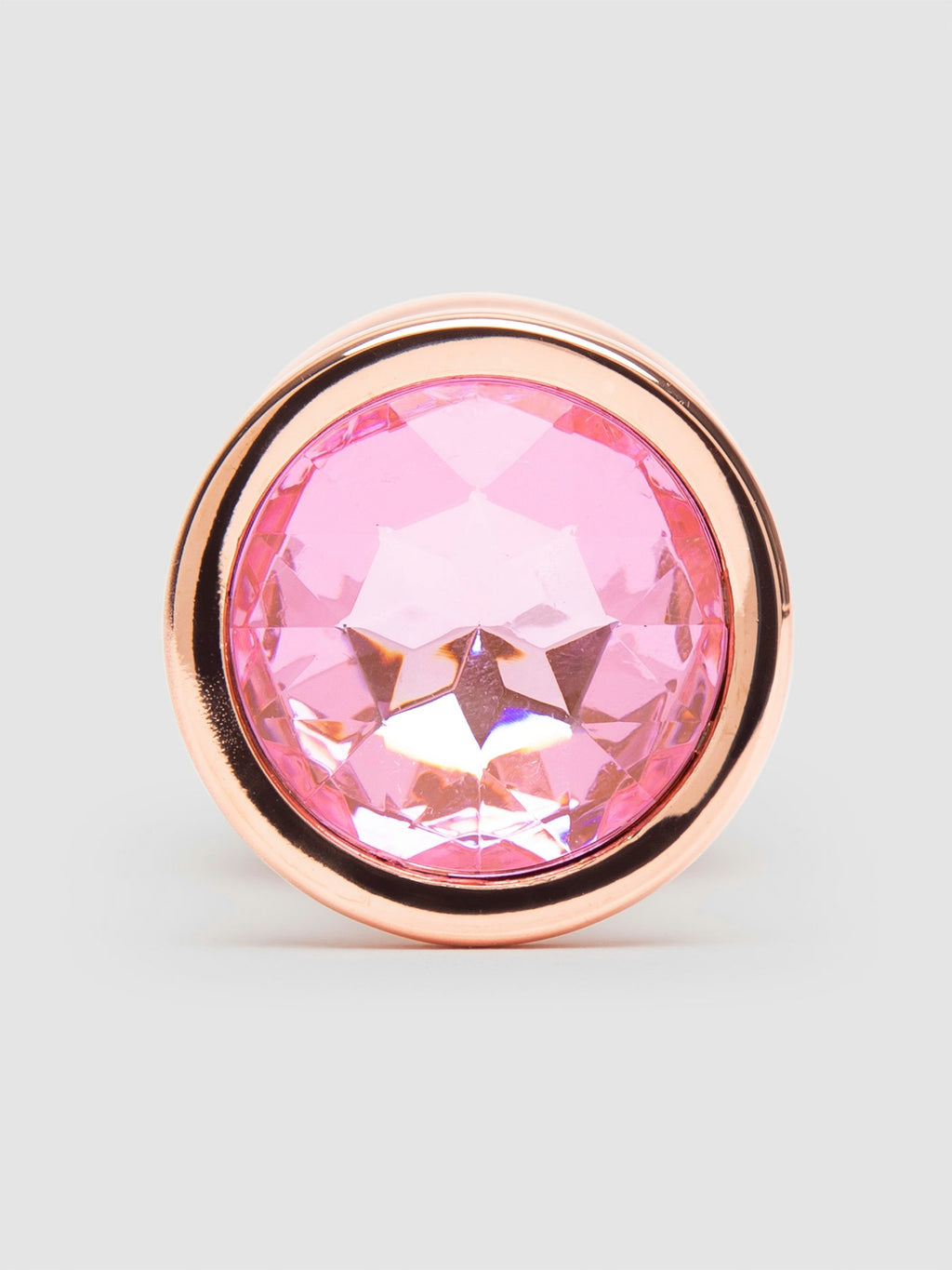 Rear Assets Medium Jeweled Rose Gold Aluminum Butt Plug 2.5 Inch, Gold