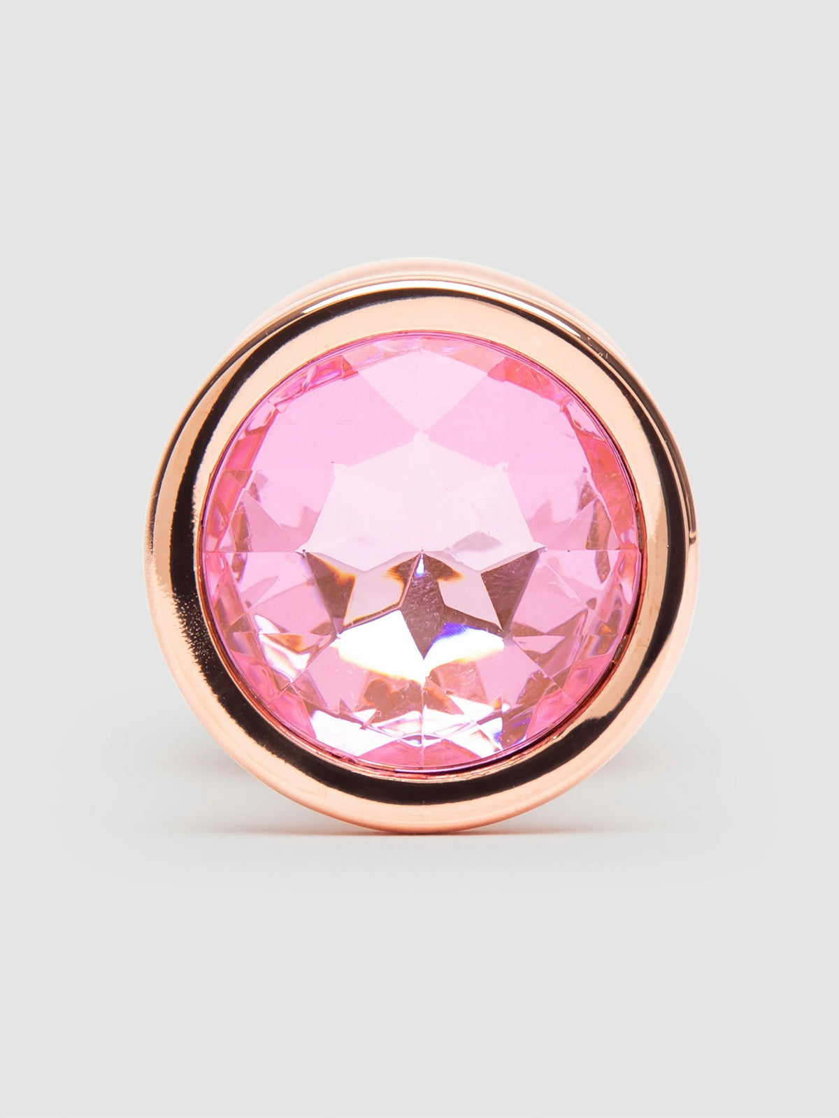 Rear Assets Medium Jeweled Rose Gold Aluminum Butt Plug 2.5 Inch, Gold