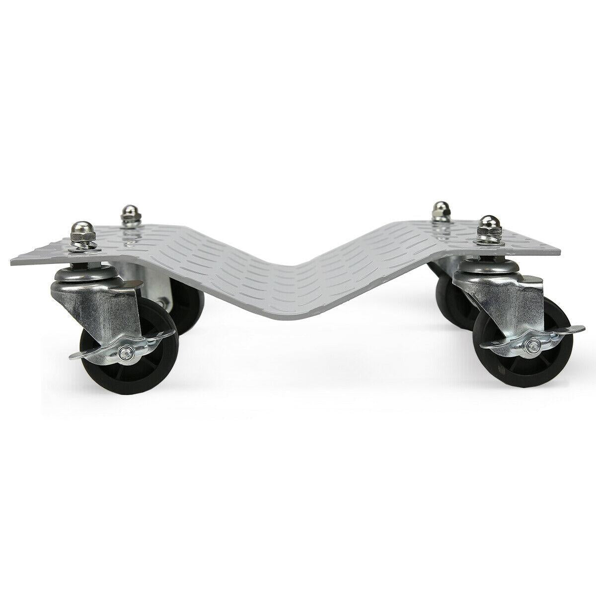 4 Piece 6000lbs Car Dolly Tire Wheel Dollies Dolly Vehicle Car Auto Silver