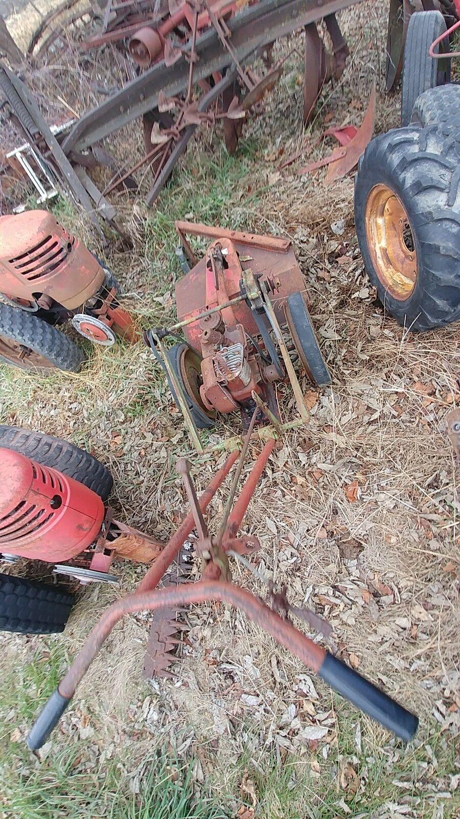 david bradley walk behind tractor brush rotary mower