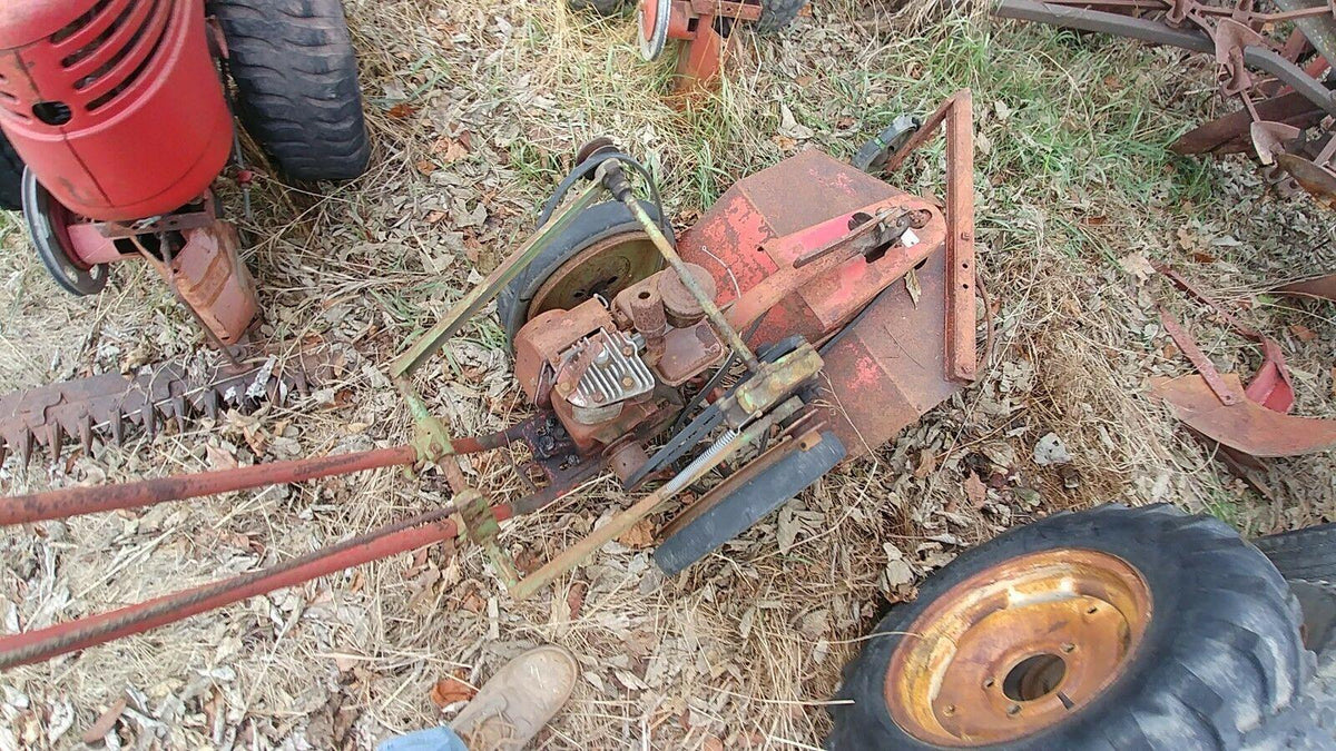 david bradley walk behind tractor brush rotary mower