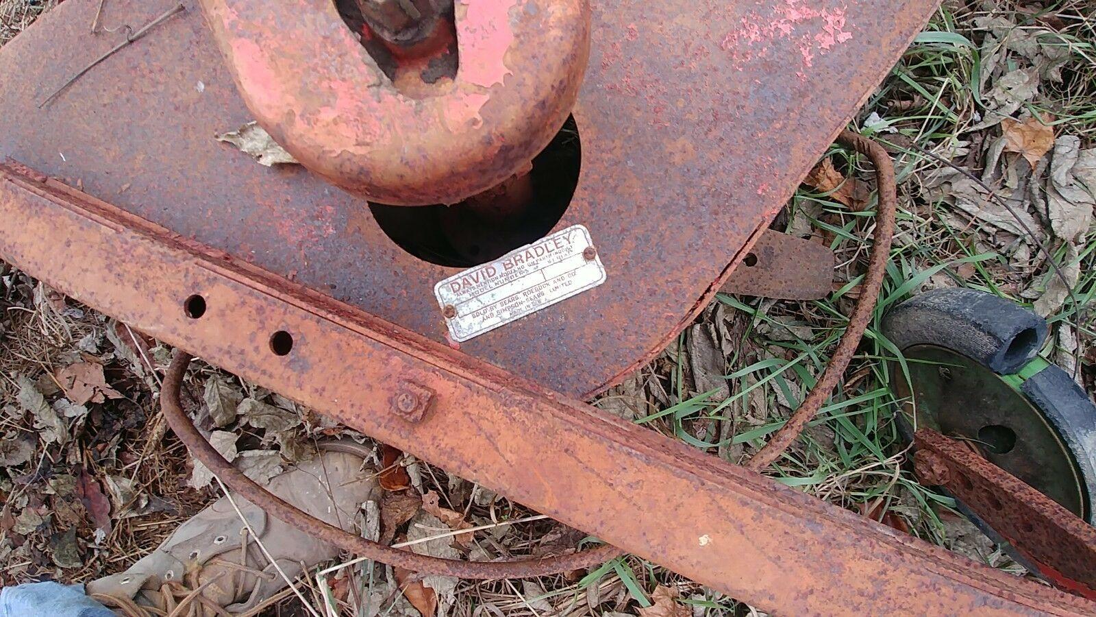 david bradley walk behind tractor brush rotary mower