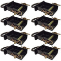 8 new heavy duty flatbed trailer removable d-ring stake pocket rated 12,000 lbs.