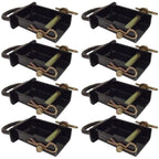 8 new heavy duty flatbed trailer removable d-ring stake pocket rated 12,000 lbs.