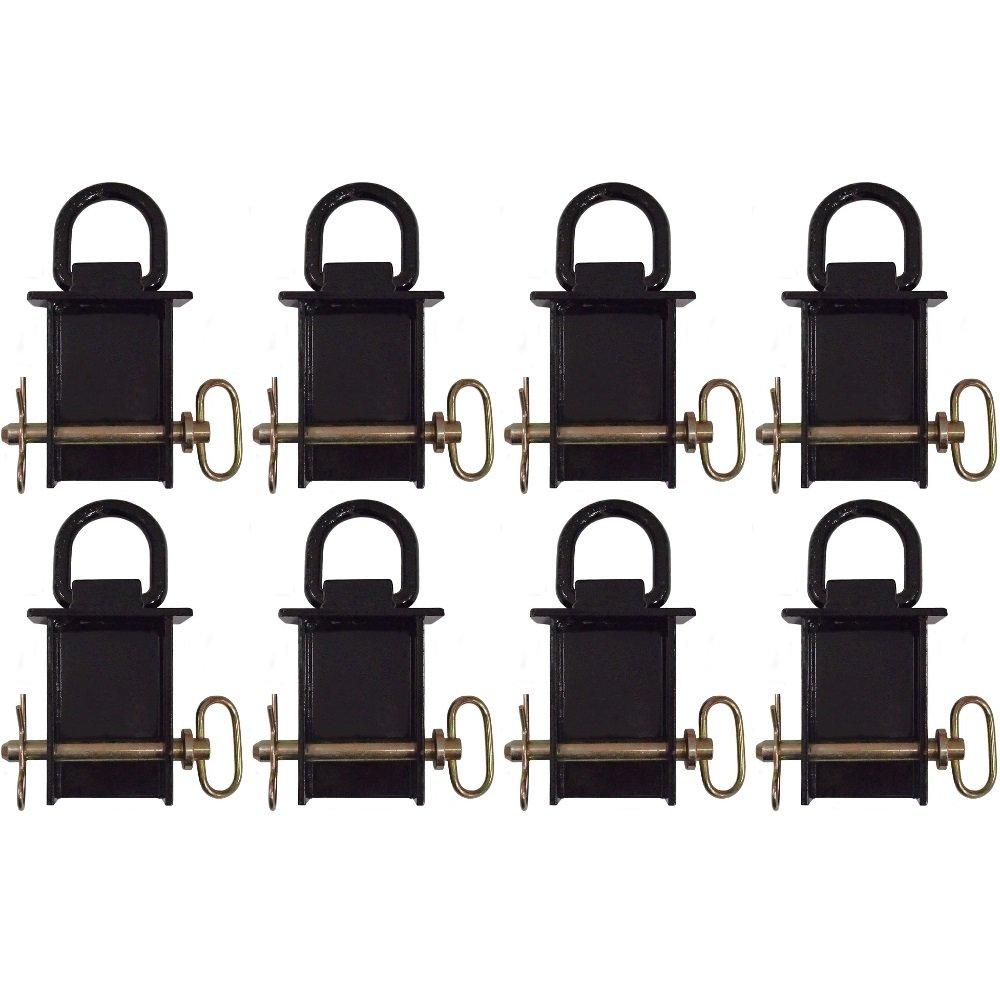 8 new heavy duty flatbed trailer removable d-ring stake pocket rated 12,000 lbs.