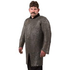 Flat Ring Round Riveted Chainmail Hauberk, size: Medium | Steel by Medieval Collectibles