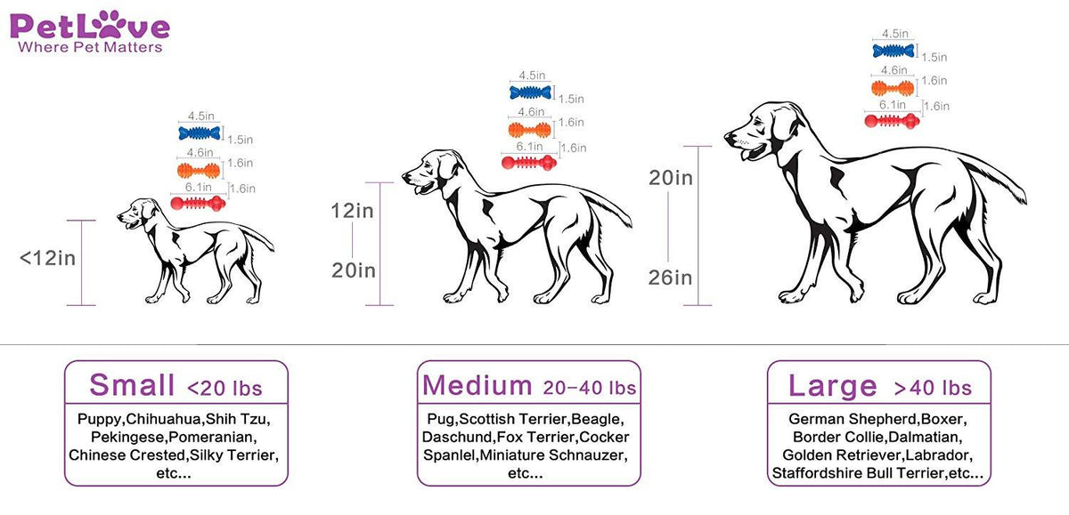 PetLove [Chew Series Interactive Dog Toy Pack for Playing/Chewing - Dog Toys