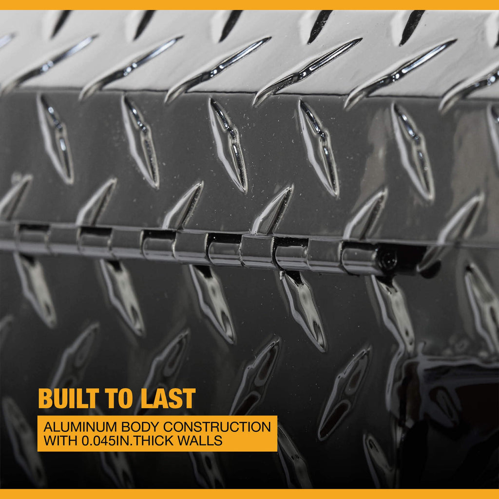 Northern Tool Slim Low Profile Crossover Truck Tool Box - Aluminum, Gloss Black, Paddle Latches, 69in. x 12in. x 13in., Model# 36212712