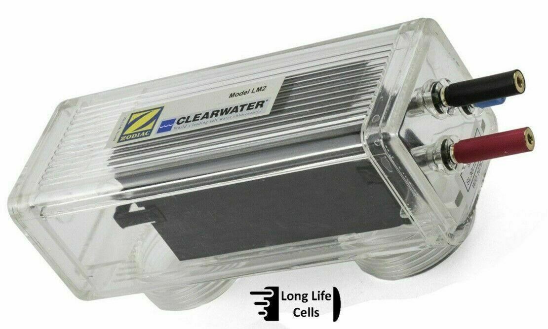 lm2 20 zodiac clearwater salt cell chlorinator electrode genuine with housing