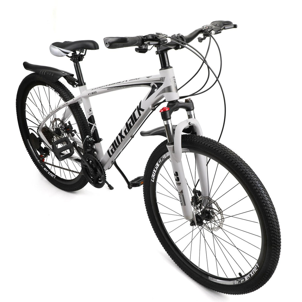 Motor Genic 27.5" Wheels Unisex Adults Mountain 21 Speed Bikes Bicycle Lock+Air Pump