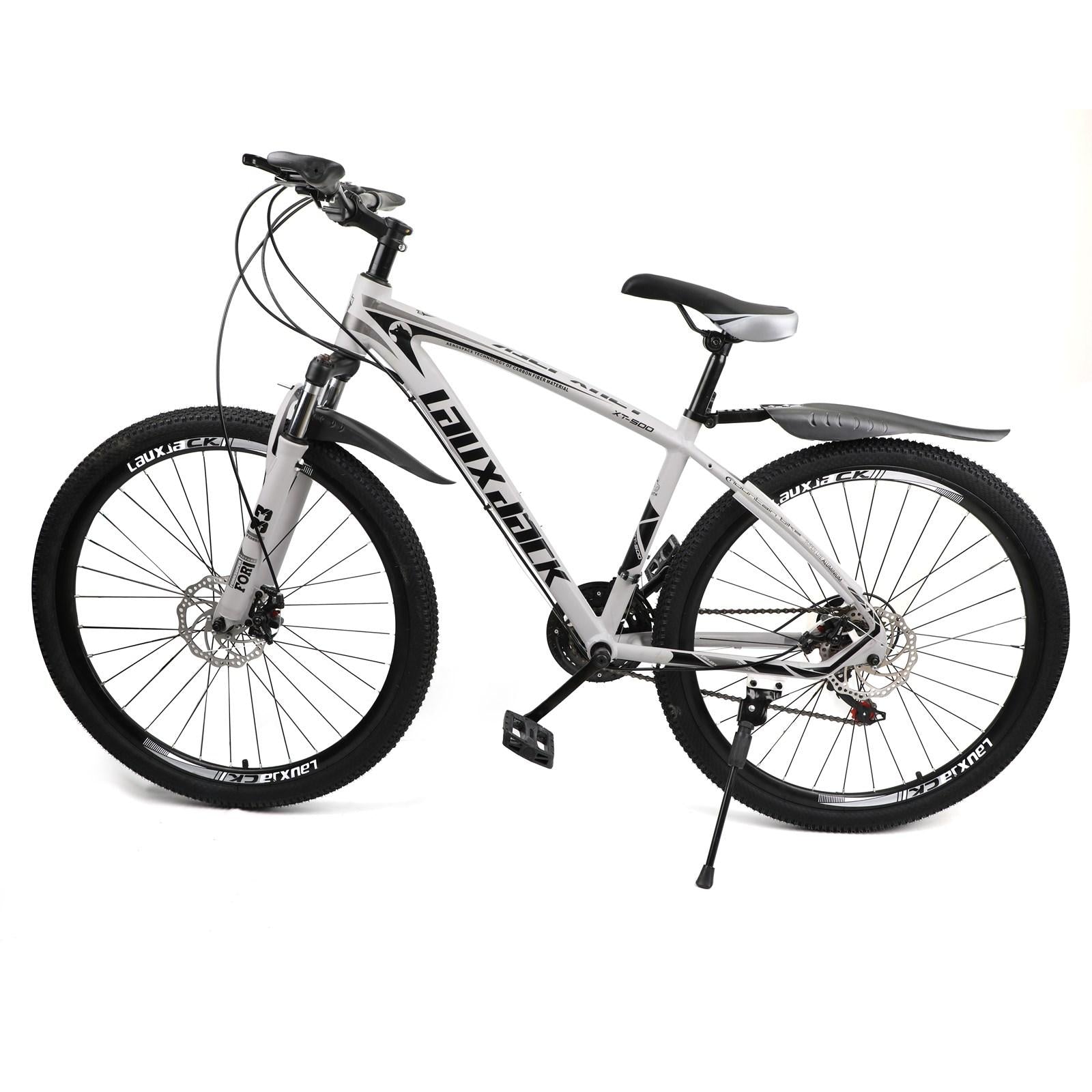Motor Genic 27.5" Wheels Unisex Adults Mountain 21 Speed Bikes Bicycle Lock+Air Pump