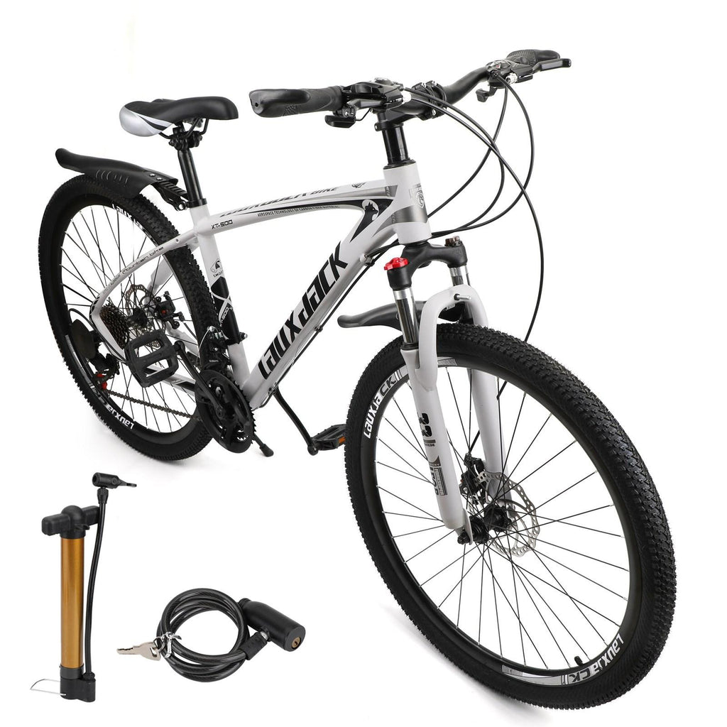 Motor Genic 27.5 inches Wheels Adults Mountain Bike 21 Speed Bike Men Women Lock+Air Pump