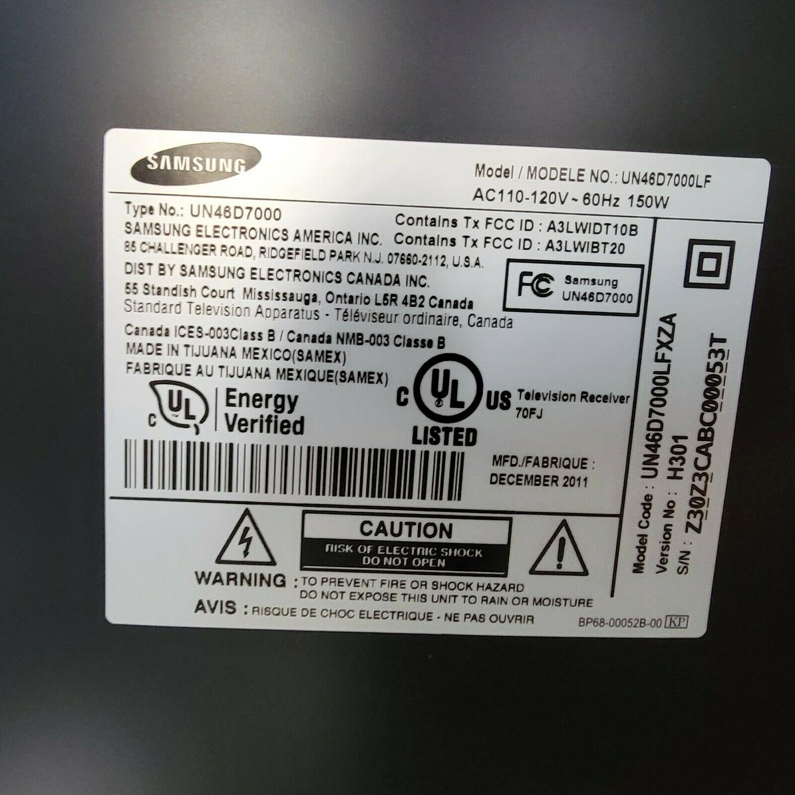samsung smart tv un46d7000lf 46" 3d-ready 1080p hd lcd internet tv