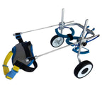 ZHIJIA Pet Disabled Wheelchair Pet Wheelchair Lightweight Aluminum Alloy 2-Wheel Sports Car for Disabled Dogs and Cats, Blue Light Weight