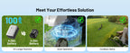 21" 40V Cordless Lawn Mower, Self-Propelled &amp; Push 2-in-1 Battery Powered Lawnmower with 2 x 8.0Ah