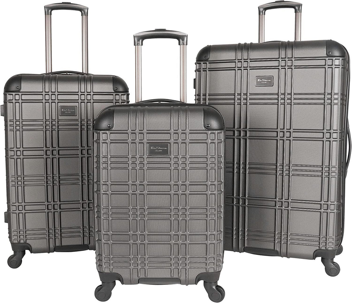 Nottingham Lightweight Hardside 4-Wheel Spinner Travel Luggage, Charcoal, 3-Piece Set (20"/24"/28")