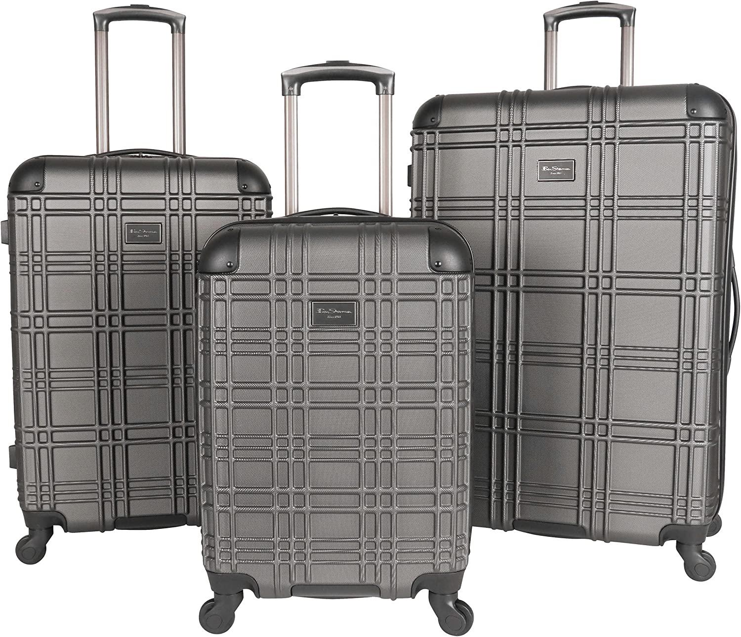 Nottingham Lightweight Hardside 4-Wheel Spinner Travel Luggage, Charcoal, 3-Piece Set (20"/24"/28")