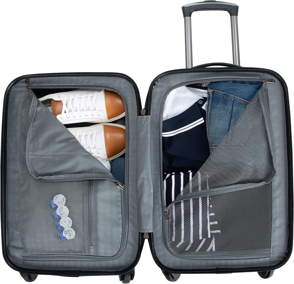 Nottingham Lightweight Hardside 4-Wheel Spinner Travel Luggage, Charcoal, 3-Piece Set (20"/24"/28")