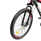 OTURE Mountain Bike 26-inch wheel, 21 speeds, High Carbon Steel Frame , for Mens and Womens black/red