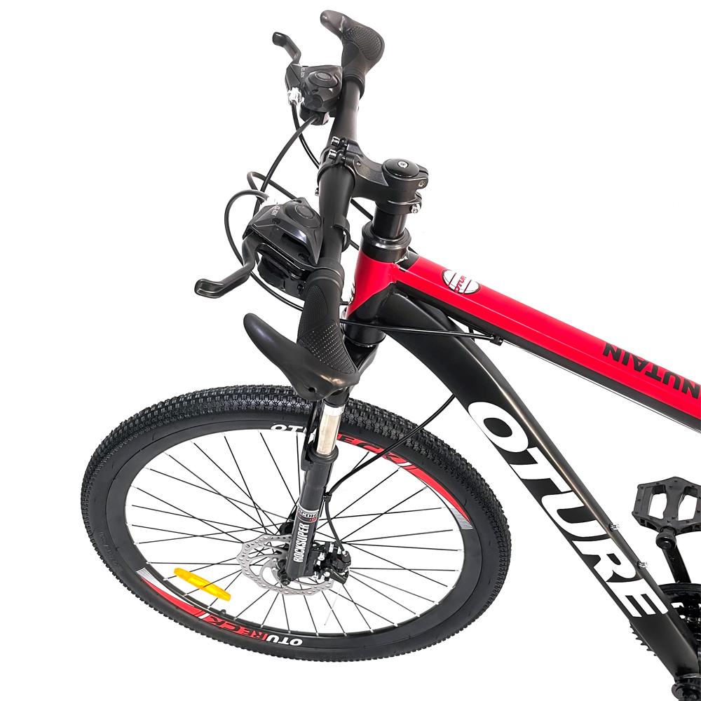 OTURE Mountain Bike 26-inch wheel, 21 speeds, High Carbon Steel Frame , for Mens and Womens black/red