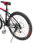 OTURE Mountain Bike 26-inch wheel, 21 speeds, High Carbon Steel Frame , for Mens and Womens black/red