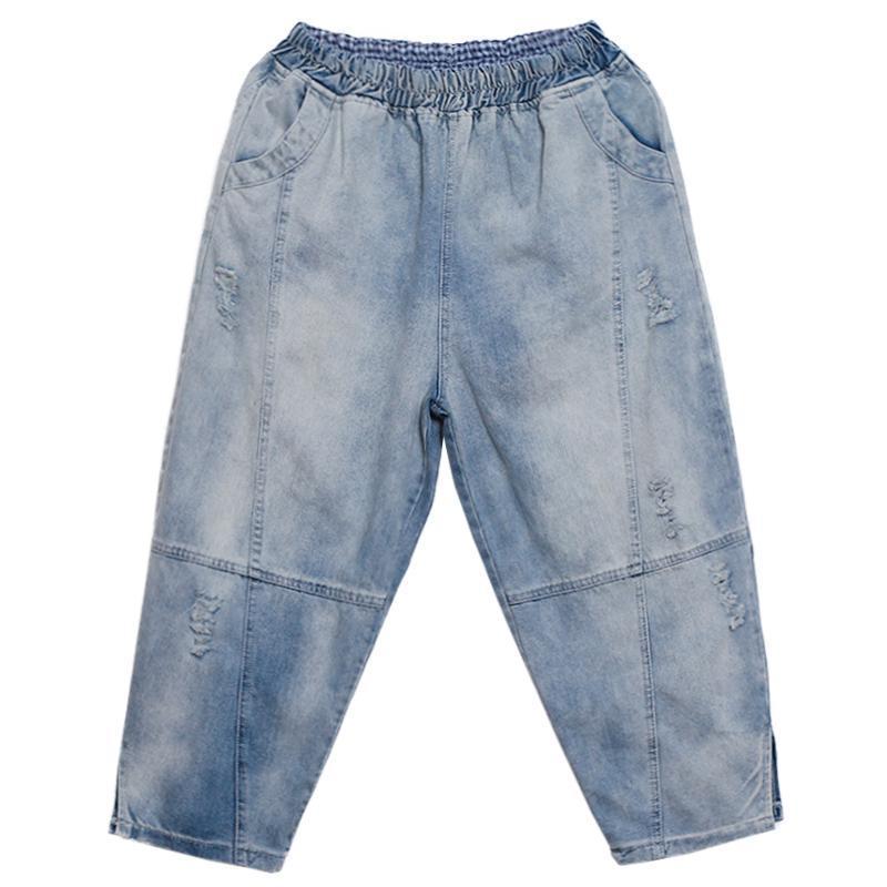 babakud casual wild loose harem denim pants