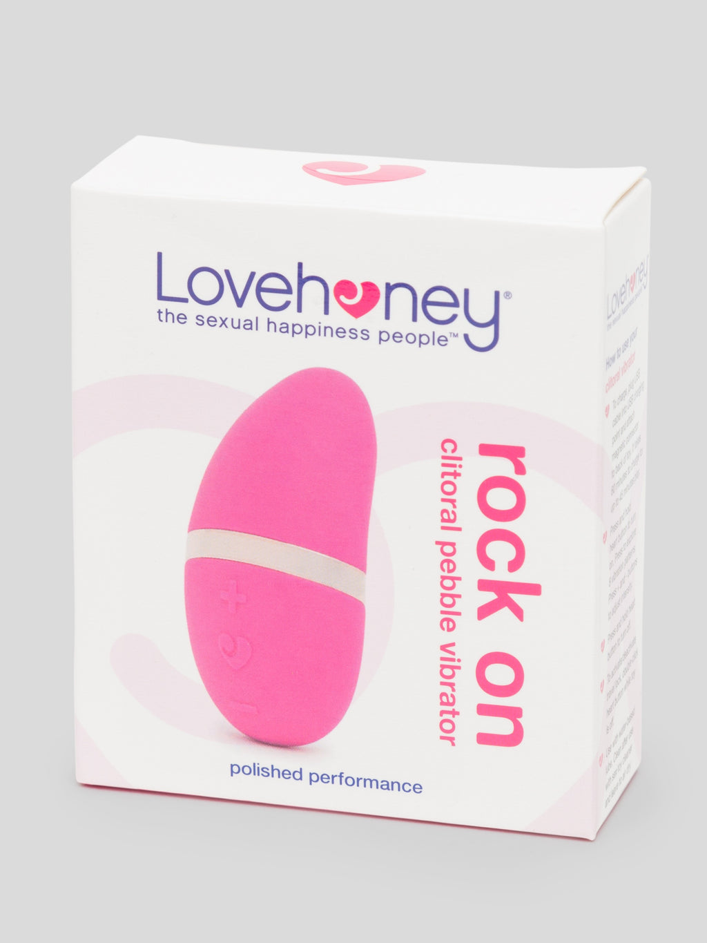 Lovehoney Rechargeable Clitoral Pebble Vibrator , Pink