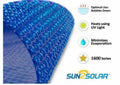 sun2solar 1600 series blue solar blanket for round swimming pools w/ grommet kit