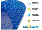 sun2solar 1600 series blue solar blanket for round swimming pools w/ grommet kit